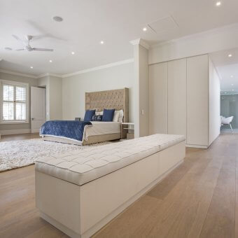 flooring in main bedroom and walk in closets