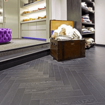 Black herringbone