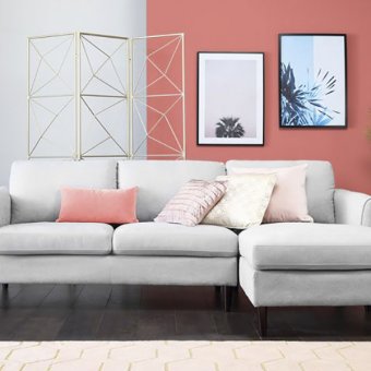 Coral feature wall