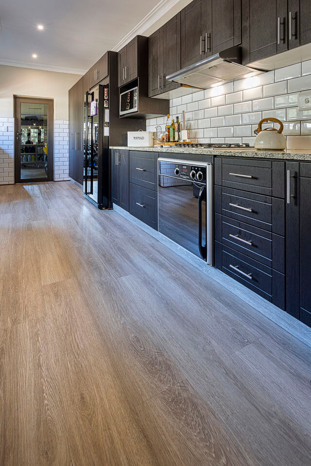 blue quartz in a kitchen
