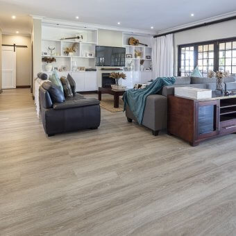 blue quartz vinyl flooring in lounge